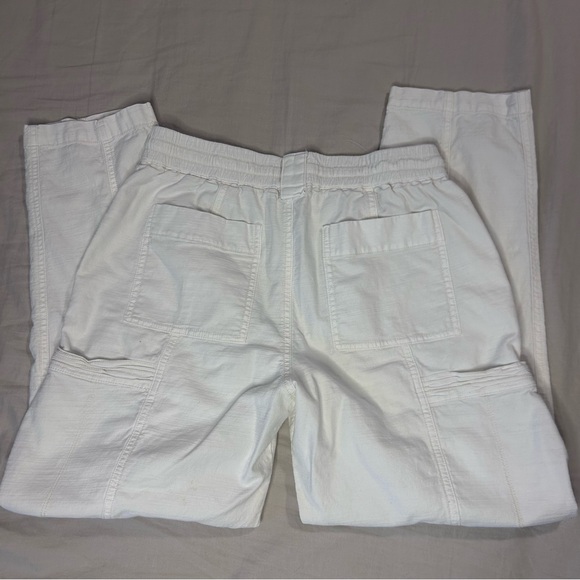 Anthropologie Cream Cargo Jogger Pants - Picture 6 of 8